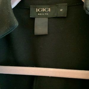 Igigi black wrap dress size 12
